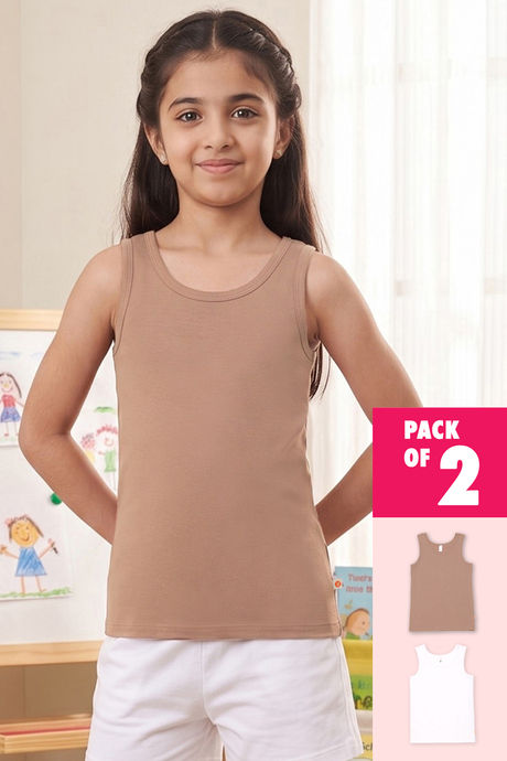 Zivame Girls Solid Tank Tops (Pack of 2) - Multicolor Buy Zivame Girls Solid Tank Tops (Pack of 2) - Multicolor